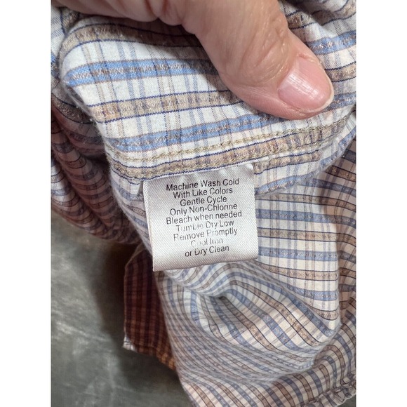 Dukes Plaid Short Sleeve Button Front Shirt Mens Large Western‎ Cowboy - Picture 9 of 10